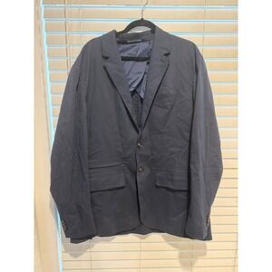 Faherty Reserve Mens‎ XXL Navy Blue Two Button Cotton Blend Blazer Jacket